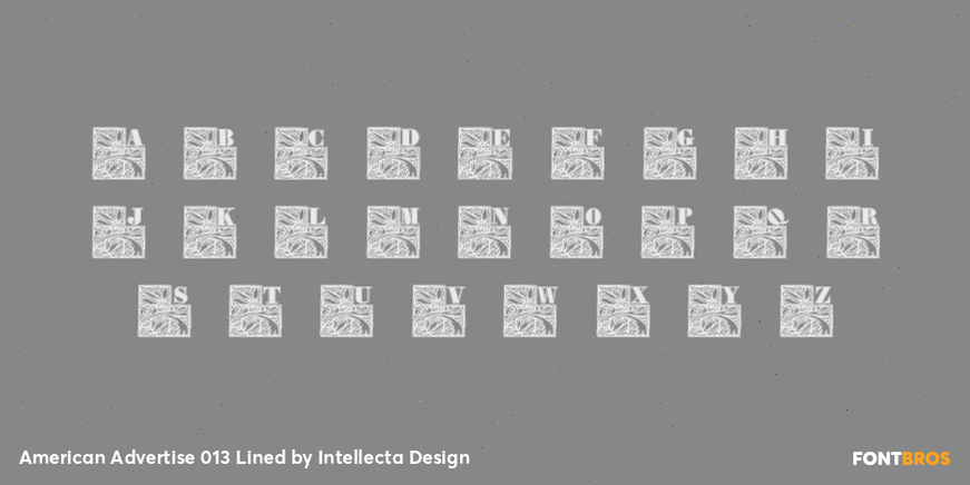American Advertise 013 Lined Font Poster #2
