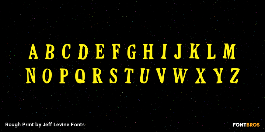 Rough Print Font Poster #2