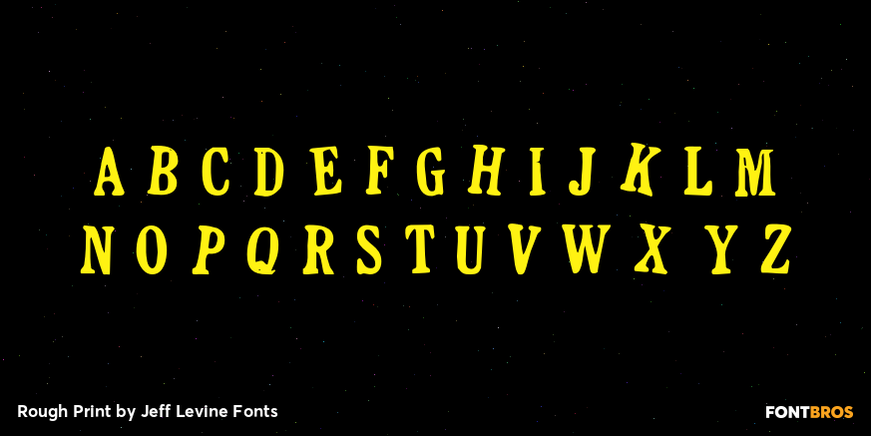 Rough Print Font Poster #3
