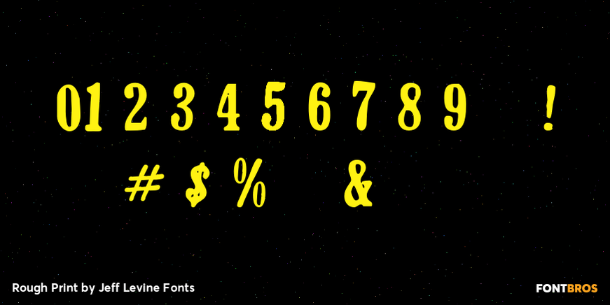 Rough Print Font Poster #4