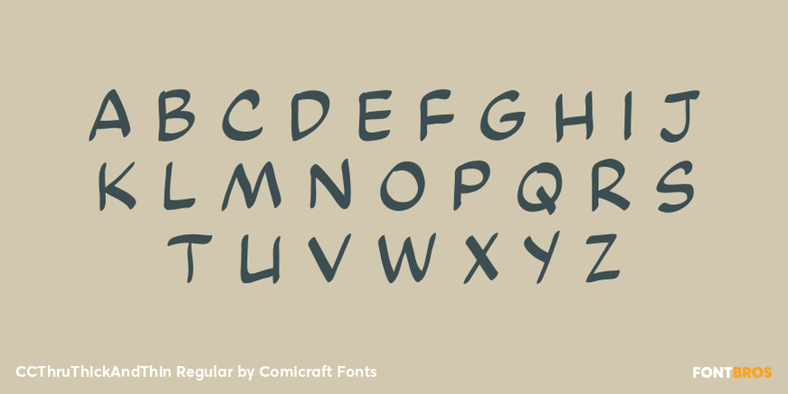 CCThruThickAndThin Regular Font Poster #2