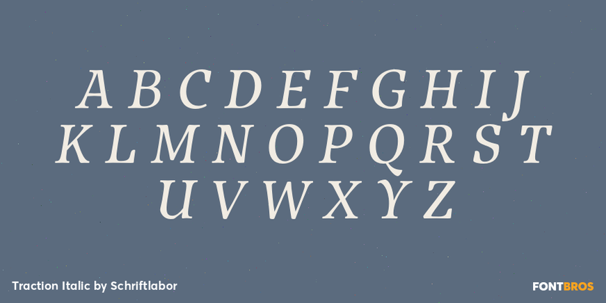 Traction Italic Font Poster #2