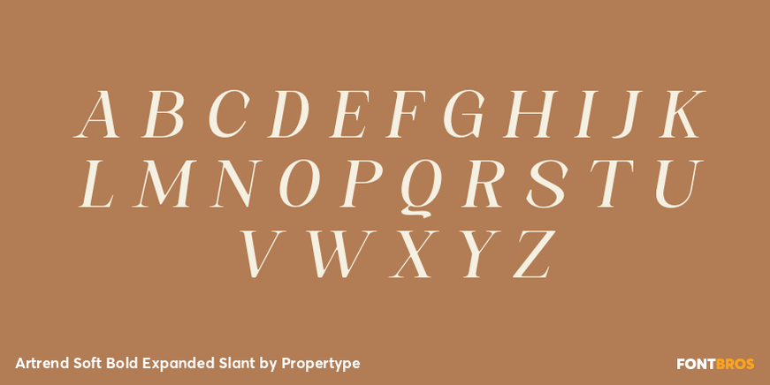 Artrend Soft Bold Expanded Slant Font Poster #2
