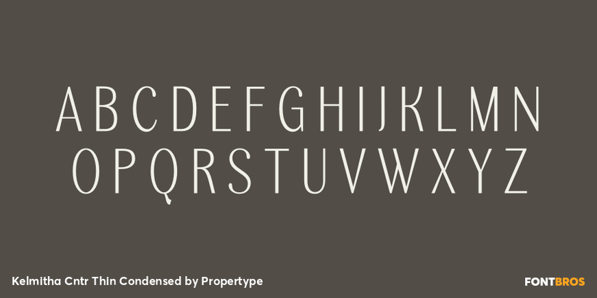 Kelmitha Contrast Thin Condensed Font Poster #2