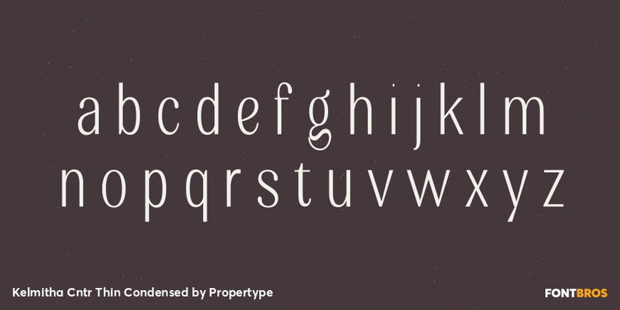 Kelmitha Contrast Thin Condensed Font Poster #3