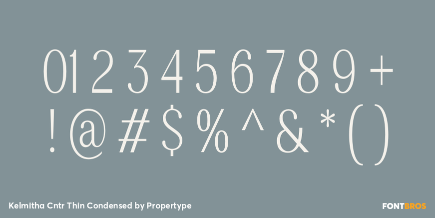Kelmitha Contrast Thin Condensed Font Poster #4