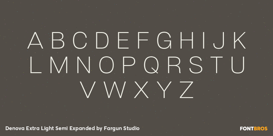 Denova Extra Light Semi Expanded Font Poster #2