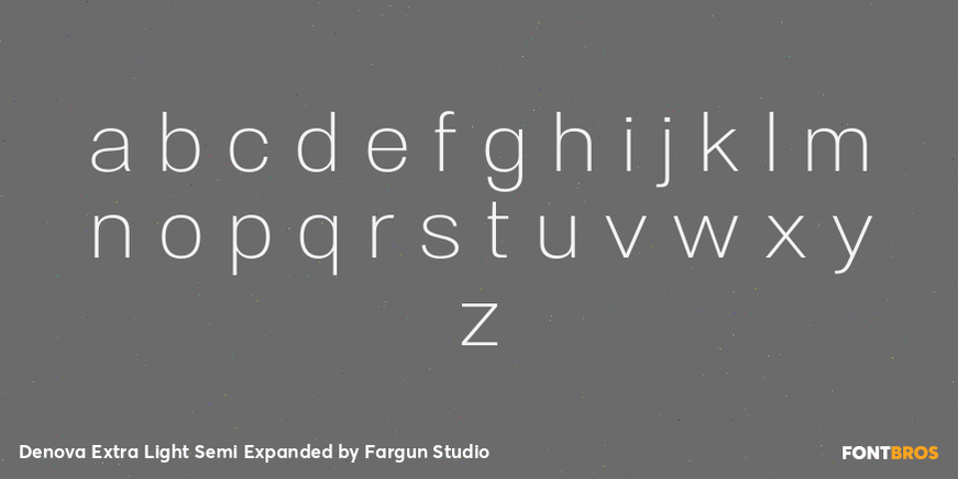 Denova Extra Light Semi Expanded Font Poster #3
