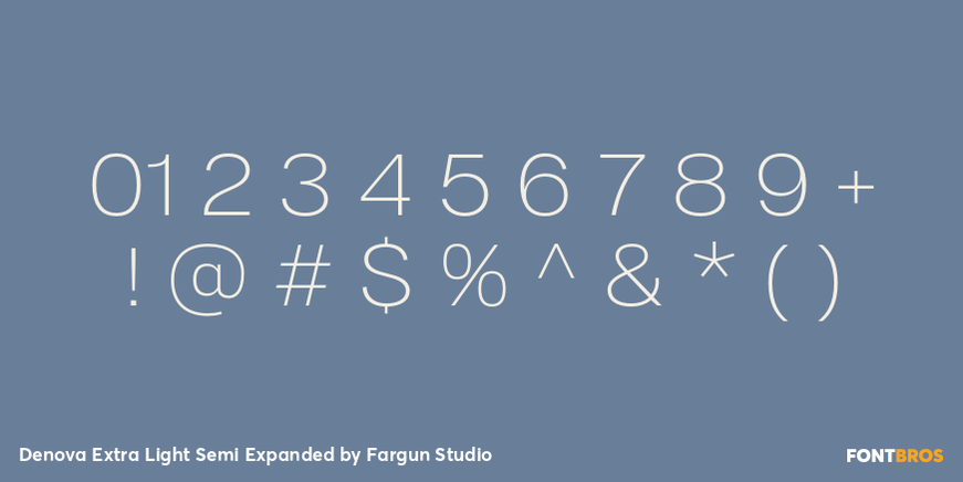 Denova Extra Light Semi Expanded Font Poster #4