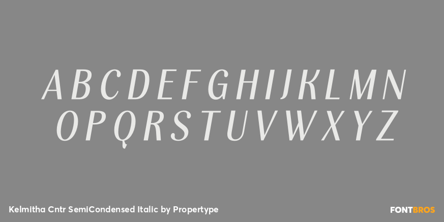 Kelmitha Contrast Semi Condensed Italic Font Poster #2