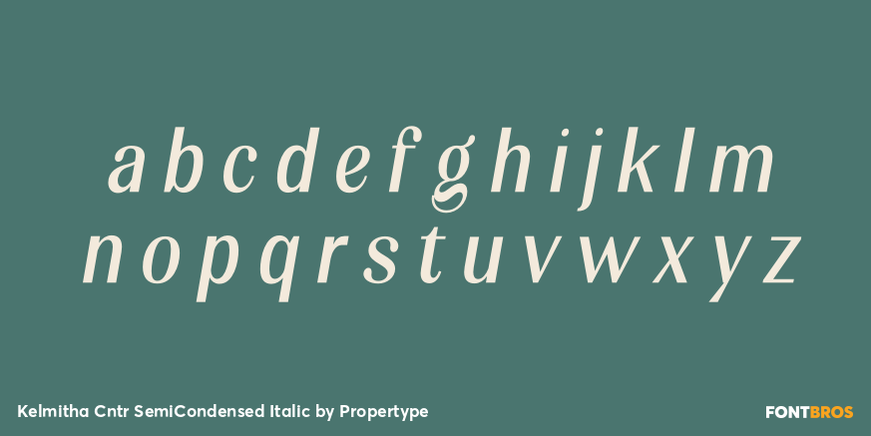 Kelmitha Contrast Semi Condensed Italic Font Poster #3