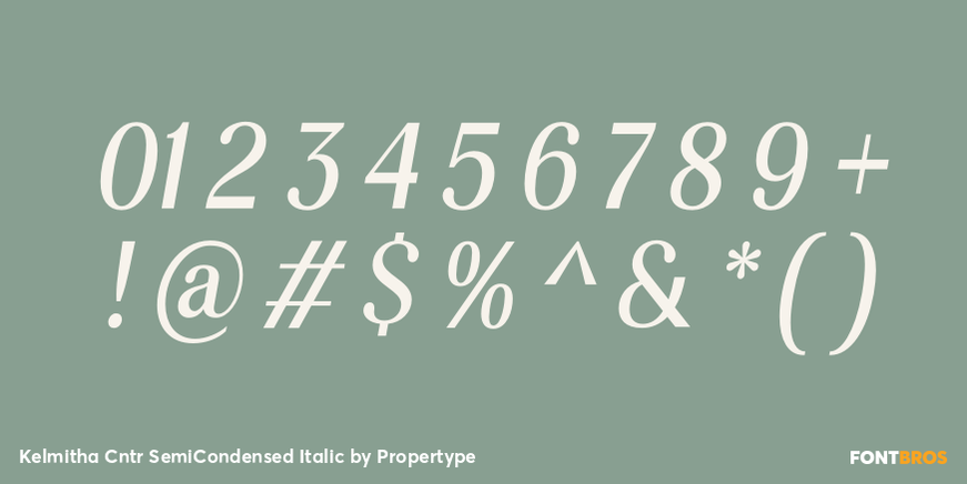Kelmitha Contrast Semi Condensed Italic Font Poster #4