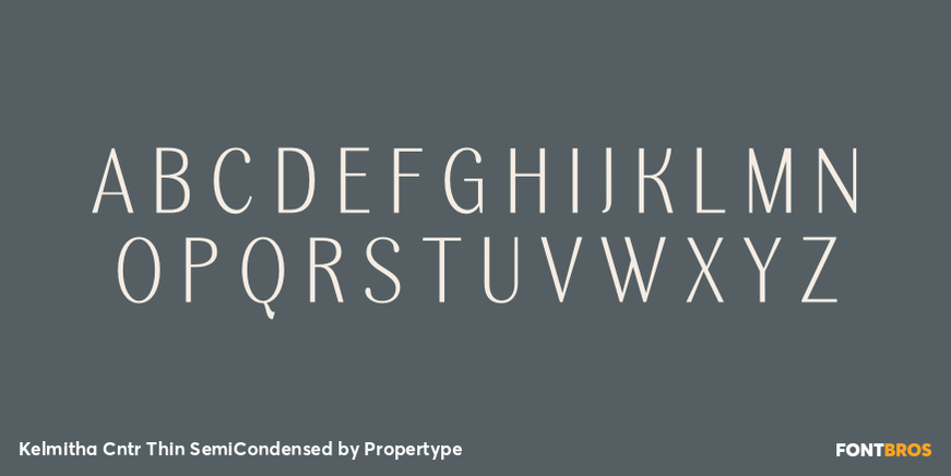 Kelmitha Cntr Thin SemiCondensed Font Poster #2