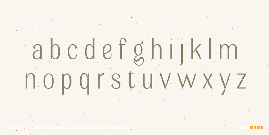 Kelmitha Cntr Thin SemiCondensed Font Poster #3