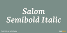Salom Semibold Italic Thumbnail #1