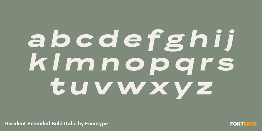 Resident Extended Bold Italic Font Poster #3