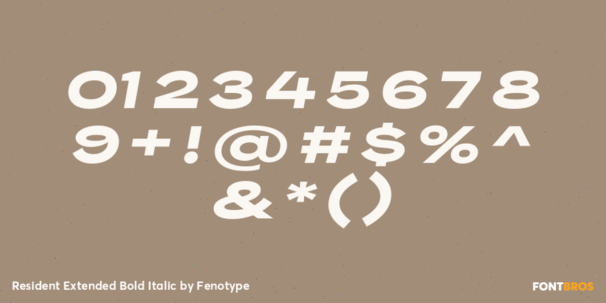 Resident Extended Bold Italic Font Poster #4