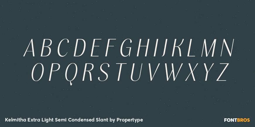 Kelmitha Extra Light Semi Condensed Slant Font Poster #2