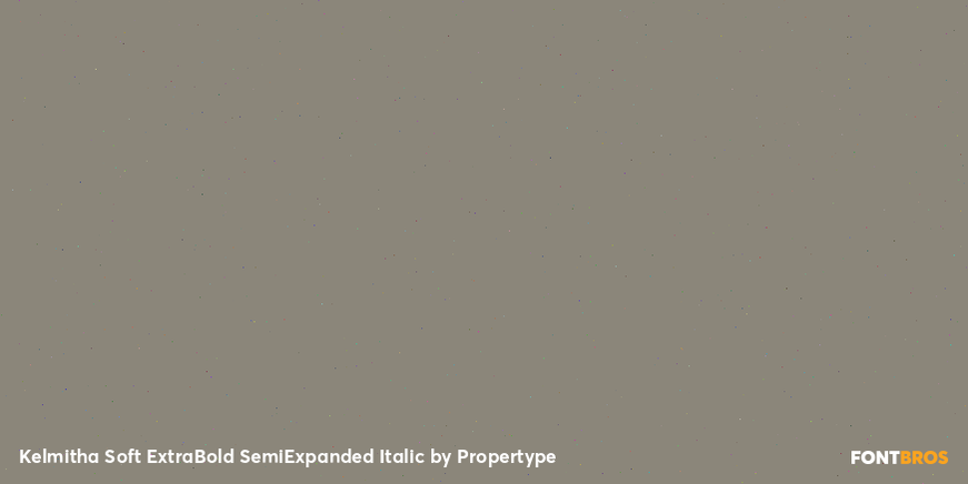 Kelmitha Soft Extra Bold Semi Expanded Italic Font Poster #2