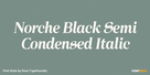 Norche Black Semi Condensed Italic Thumbnail #1