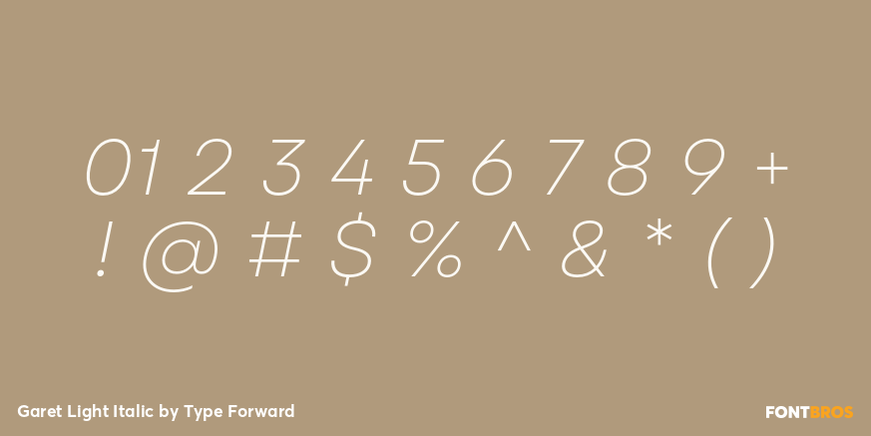 Garet Light Italic Font Poster #4