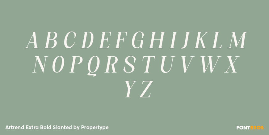 Artrend Extra Bold Slanted Font Poster #2