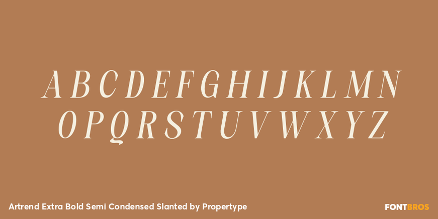 Artrend Extra Bold Semi Condensed Slanted Font Poster #2