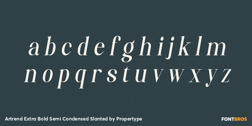Artrend Extra Bold Semi Condensed Slanted Font Poster #3