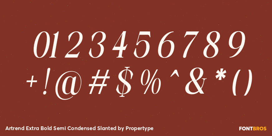 Artrend Extra Bold Semi Condensed Slanted Font Poster #4