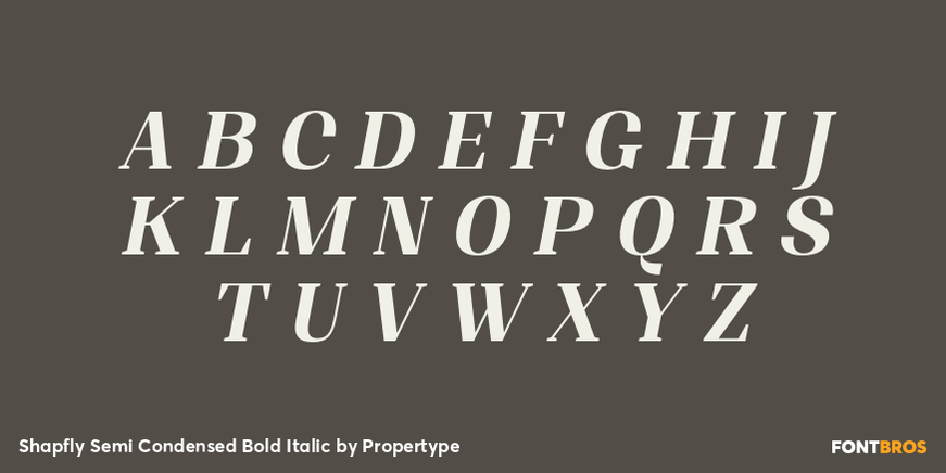 Shapfly Semi Condensed Bold Italic Font Poster #2