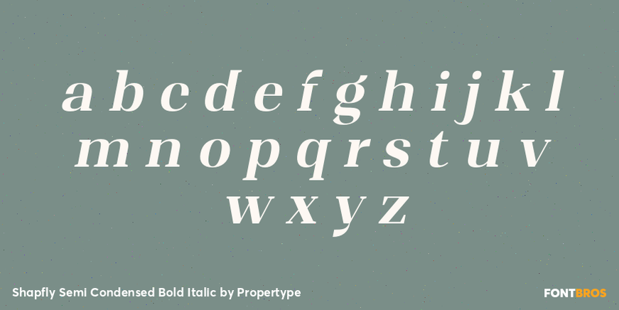 Shapfly Semi Condensed Bold Italic Font Poster #3