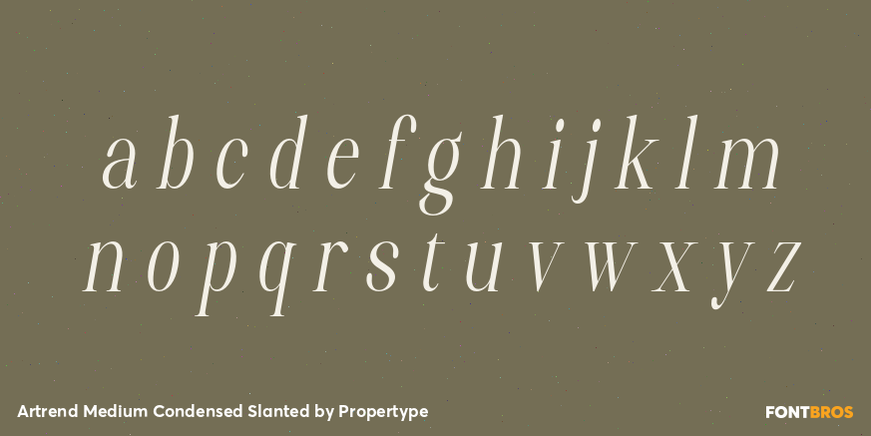 Artrend Medium Condensed Slanted Font Poster #3