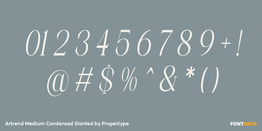 Artrend Medium Condensed Slanted Font Poster #4