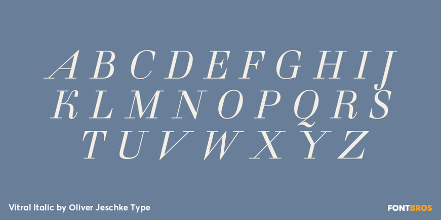 Vitral Italic Font Poster #2