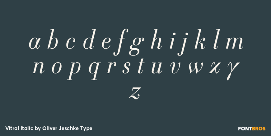 Vitral Italic Font Poster #3