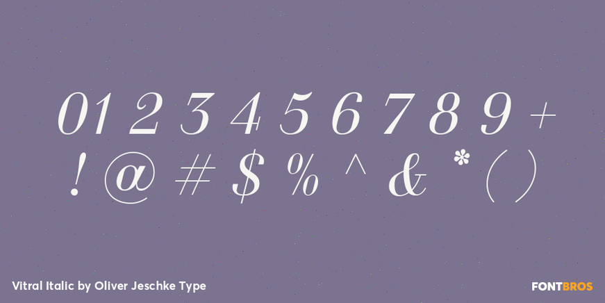 Vitral Italic Font Poster #4