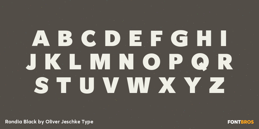Rondia Black Font Poster #2