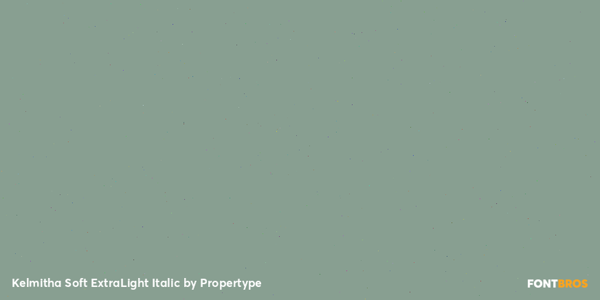 Kelmitha Soft Extra Light Italic Font Poster #2