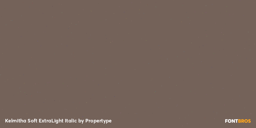 Kelmitha Soft Extra Light Italic Font Poster #3