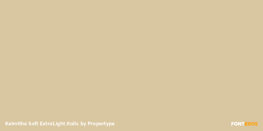Kelmitha Soft Extra Light Italic Font Poster #4