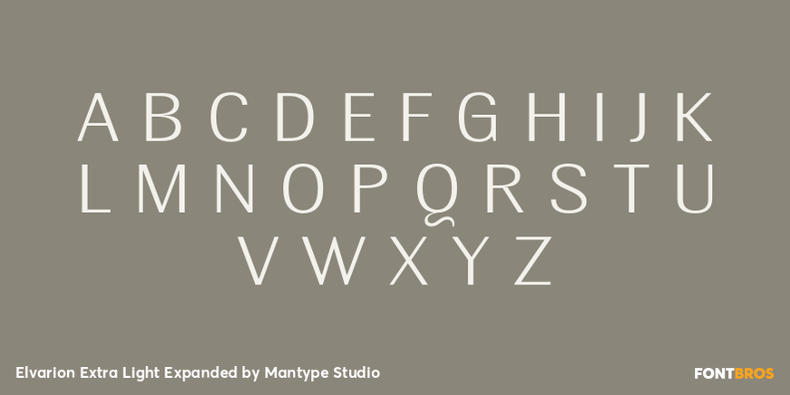Elvarion Extra Light Expanded Font Poster #2