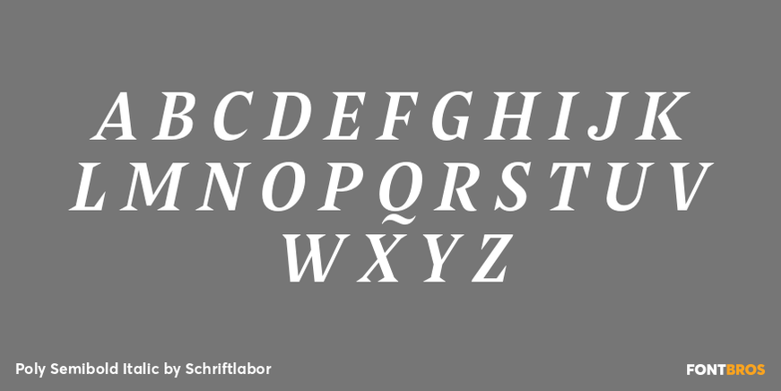 Poly Semibold Italic Font Poster #2