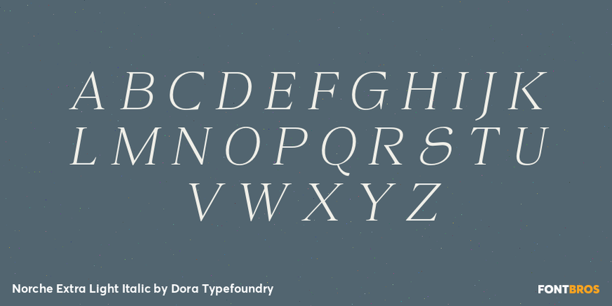 Norche Extra Light Italic Font Poster #2