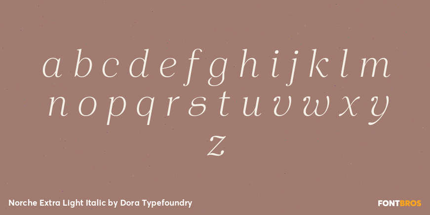 Norche Extra Light Italic Font Poster #3
