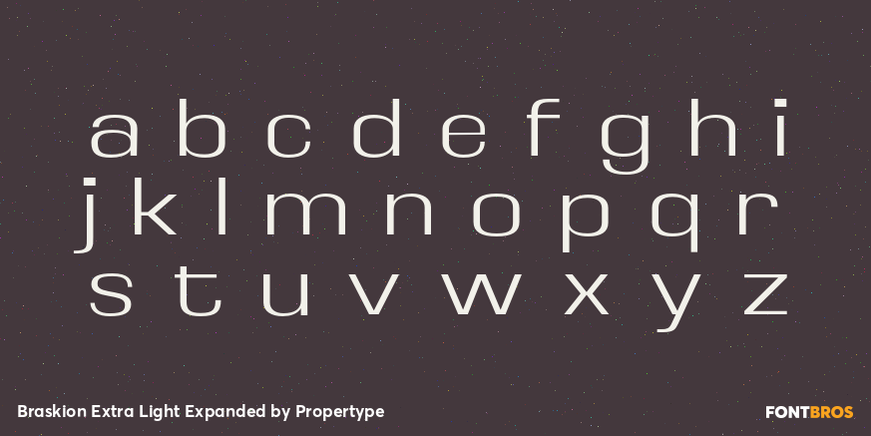 Braskion Extra Light Expanded Font Poster #3