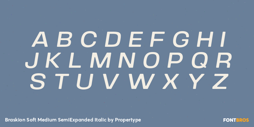 Braskion Soft Medium SemiExpanded Italic Font Poster #2
