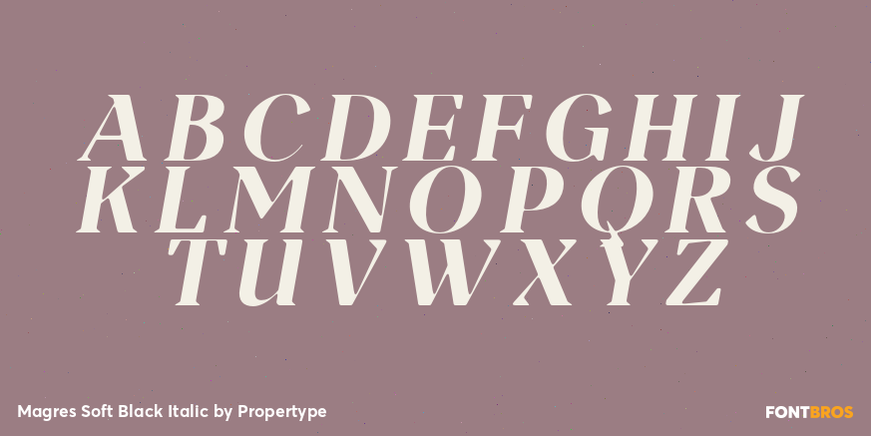 Magres Soft Black Italic Font Poster #2