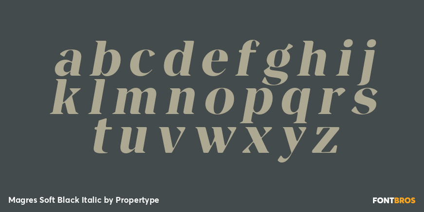 Magres Soft Black Italic Font Poster #3