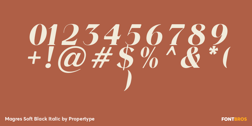 Magres Soft Black Italic Font Poster #4