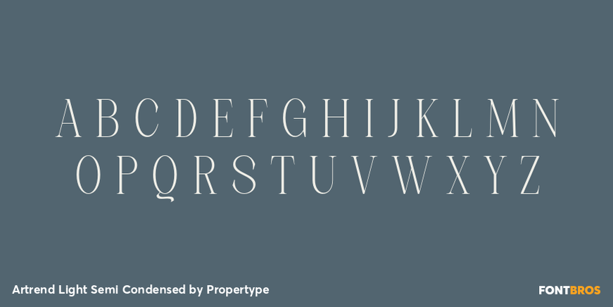 Artrend Light Semi Condensed Font Poster #2